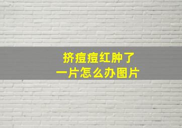 挤痘痘红肿了一片怎么办图片