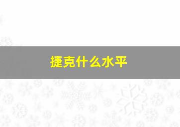 捷克什么水平