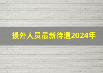 援外人员最新待遇2024年