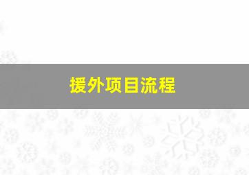 援外项目流程