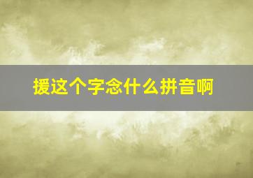 援这个字念什么拼音啊