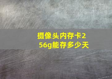 摄像头内存卡256g能存多少天