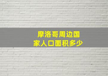 摩洛哥周边国家人口面积多少