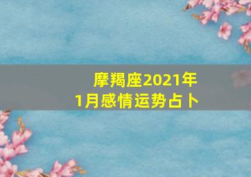 摩羯座2021年1月感情运势占卜