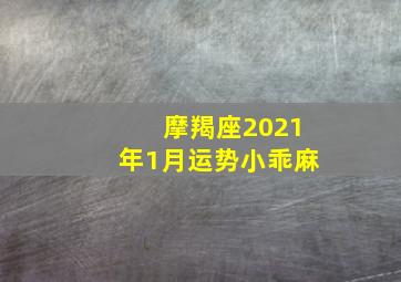 摩羯座2021年1月运势小乖麻