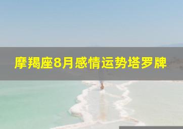 摩羯座8月感情运势塔罗牌