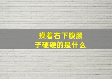 摸着右下腹肠子硬硬的是什么