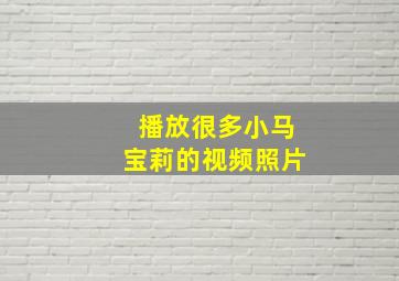 播放很多小马宝莉的视频照片