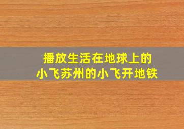 播放生活在地球上的小飞苏州的小飞开地铁