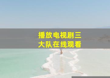 播放电视剧三大队在线观看