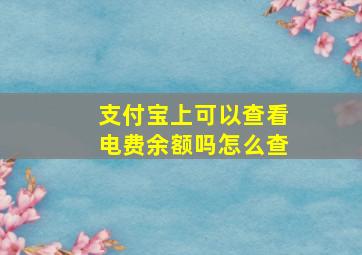 支付宝上可以查看电费余额吗怎么查