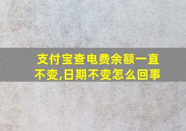 支付宝查电费余额一直不变,日期不变怎么回事