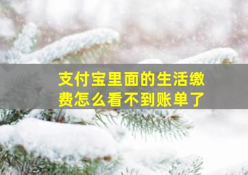 支付宝里面的生活缴费怎么看不到账单了