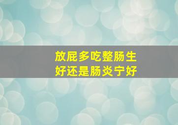 放屁多吃整肠生好还是肠炎宁好