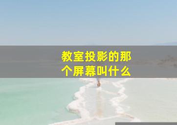 教室投影的那个屏幕叫什么