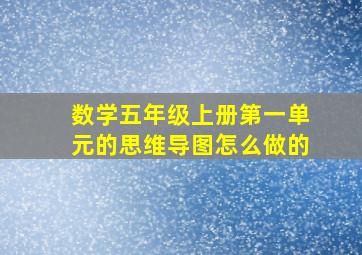 数学五年级上册第一单元的思维导图怎么做的