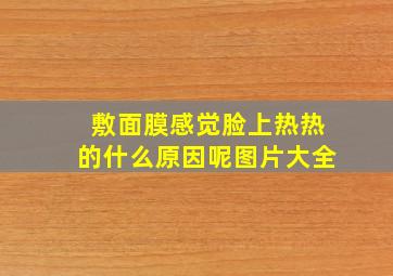 敷面膜感觉脸上热热的什么原因呢图片大全