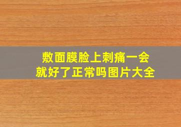 敷面膜脸上刺痛一会就好了正常吗图片大全