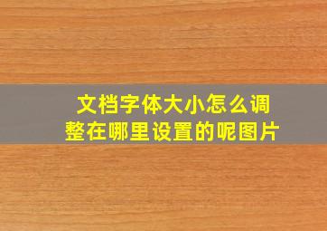 文档字体大小怎么调整在哪里设置的呢图片