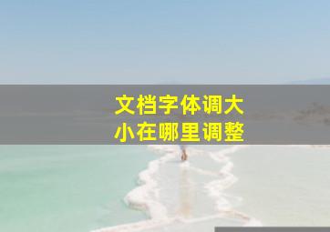 文档字体调大小在哪里调整