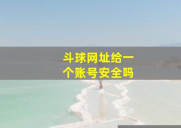 斗球网址给一个账号安全吗