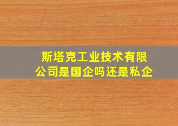 斯塔克工业技术有限公司是国企吗还是私企