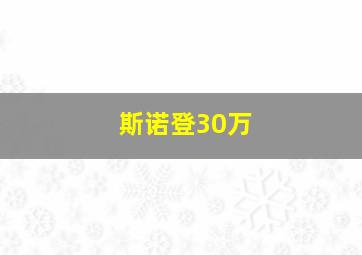 斯诺登30万