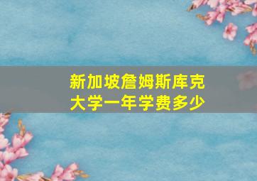 新加坡詹姆斯库克大学一年学费多少