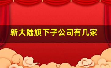 新大陆旗下子公司有几家