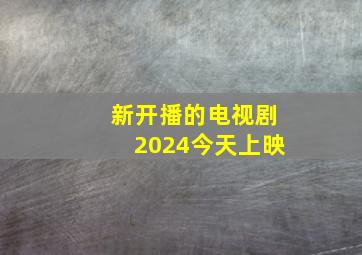 新开播的电视剧2024今天上映