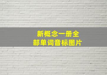 新概念一册全部单词音标图片