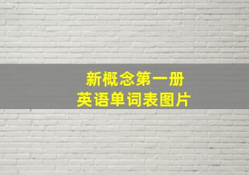 新概念第一册英语单词表图片