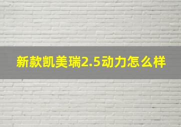 新款凯美瑞2.5动力怎么样