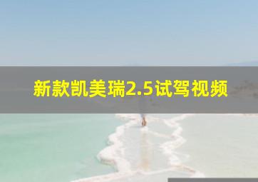 新款凯美瑞2.5试驾视频