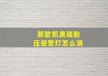 新款凯美瑞胎压报警灯怎么消