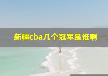 新疆cba几个冠军是谁啊