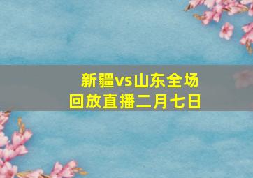 新疆vs山东全场回放直播二月七日