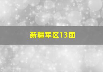 新疆军区13团