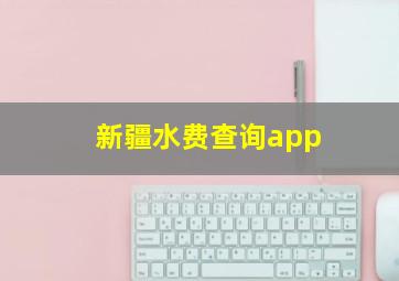 新疆水费查询app