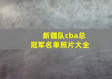 新疆队cba总冠军名单照片大全