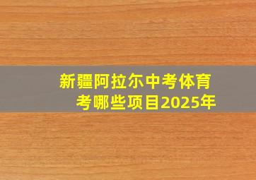 新疆阿拉尓中考体育考哪些项目2025年