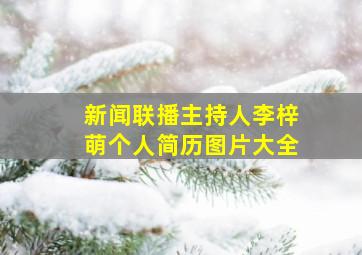 新闻联播主持人李梓萌个人简历图片大全