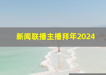 新闻联播主播拜年2024