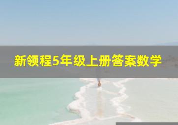 新领程5年级上册答案数学