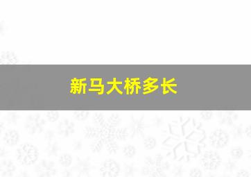 新马大桥多长