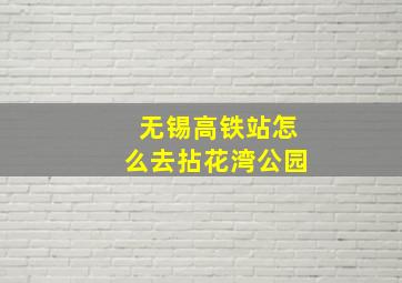 无锡高铁站怎么去拈花湾公园