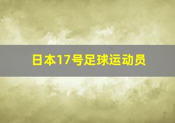 日本17号足球运动员