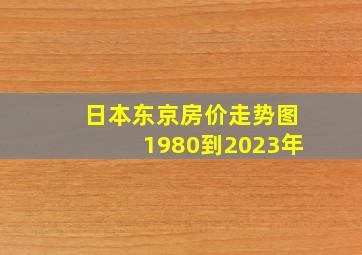 日本东京房价走势图1980到2023年