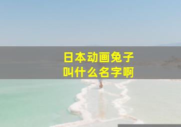 日本动画兔子叫什么名字啊