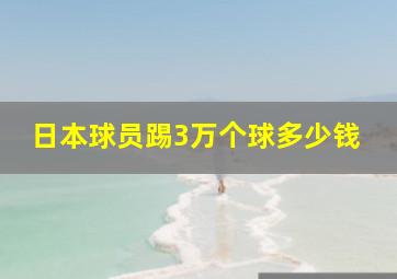 日本球员踢3万个球多少钱